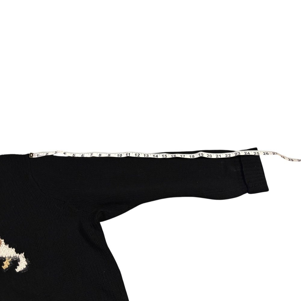 Polo by Ralph Lauren Men's Black Lambswool Turtle Neck Sweater Dog XXL Vintage - Picture 10 of 10